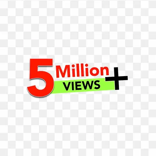 5 Million Plus Views png image free download